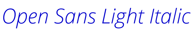 Open Sans Light Italic fuente